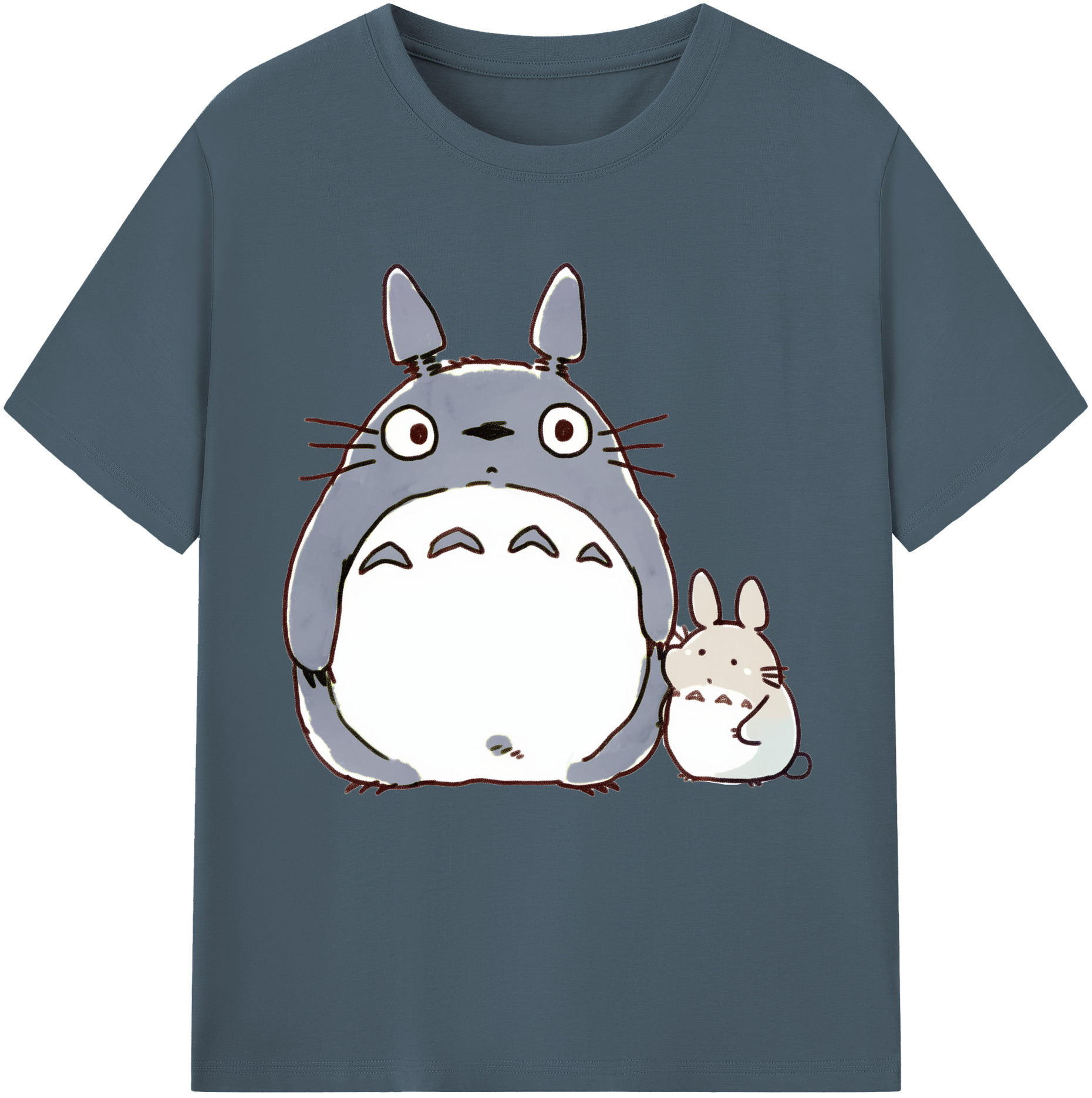 （画像用） となりのトトロ 草壁メイ 草壁サツキ My Neighbor Totoro Satsuki Kusakabe Mei Kusakabe 綿100％半袖Tシャツ（フロントプリント）